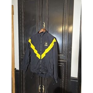 U.S. Army APFU Physical Fitness Training Jacket Black & Gold Medium-Long
